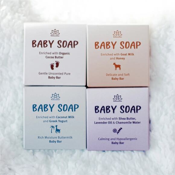 All Natural Cold Process Soap for Baby Set of 4 - Picture 3 of 10